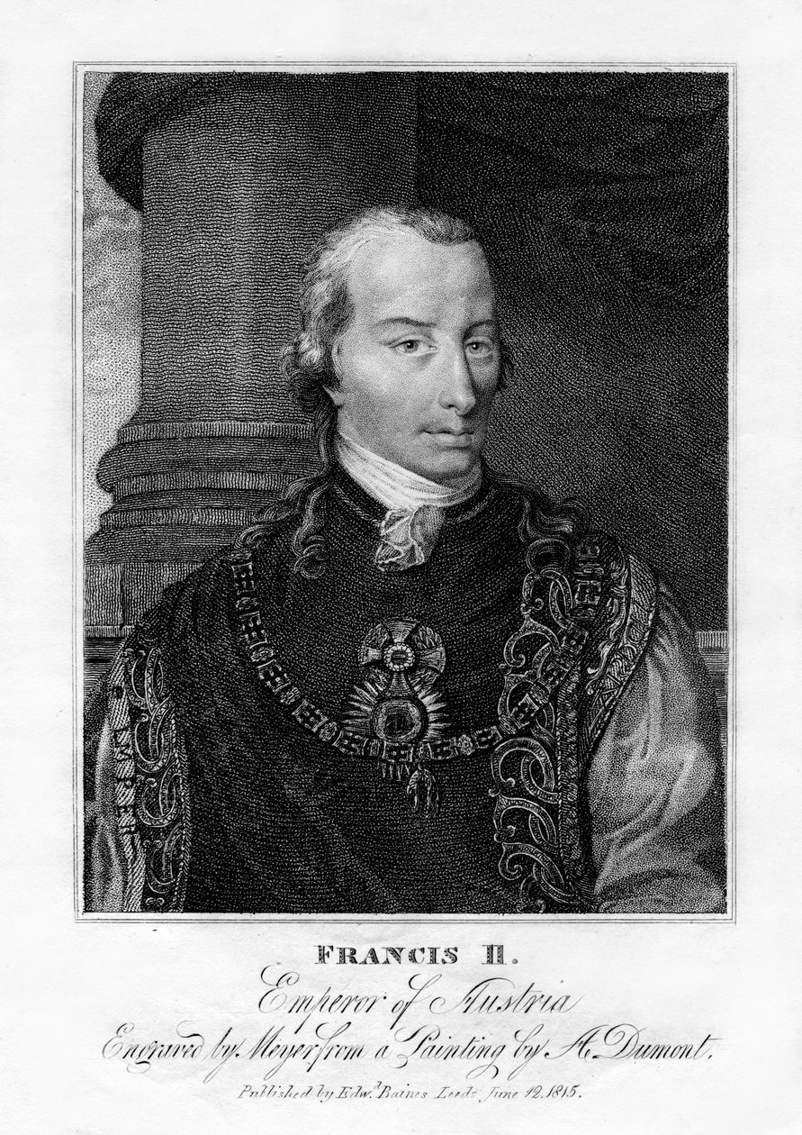 フランシス2世、神聖ローマ皇帝、1815年。 作： アンリマイヤー