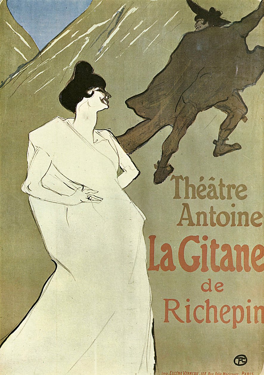 La Gitane、1899-1900。 作： アンリ・ド・トゥールーズ・ロートレック