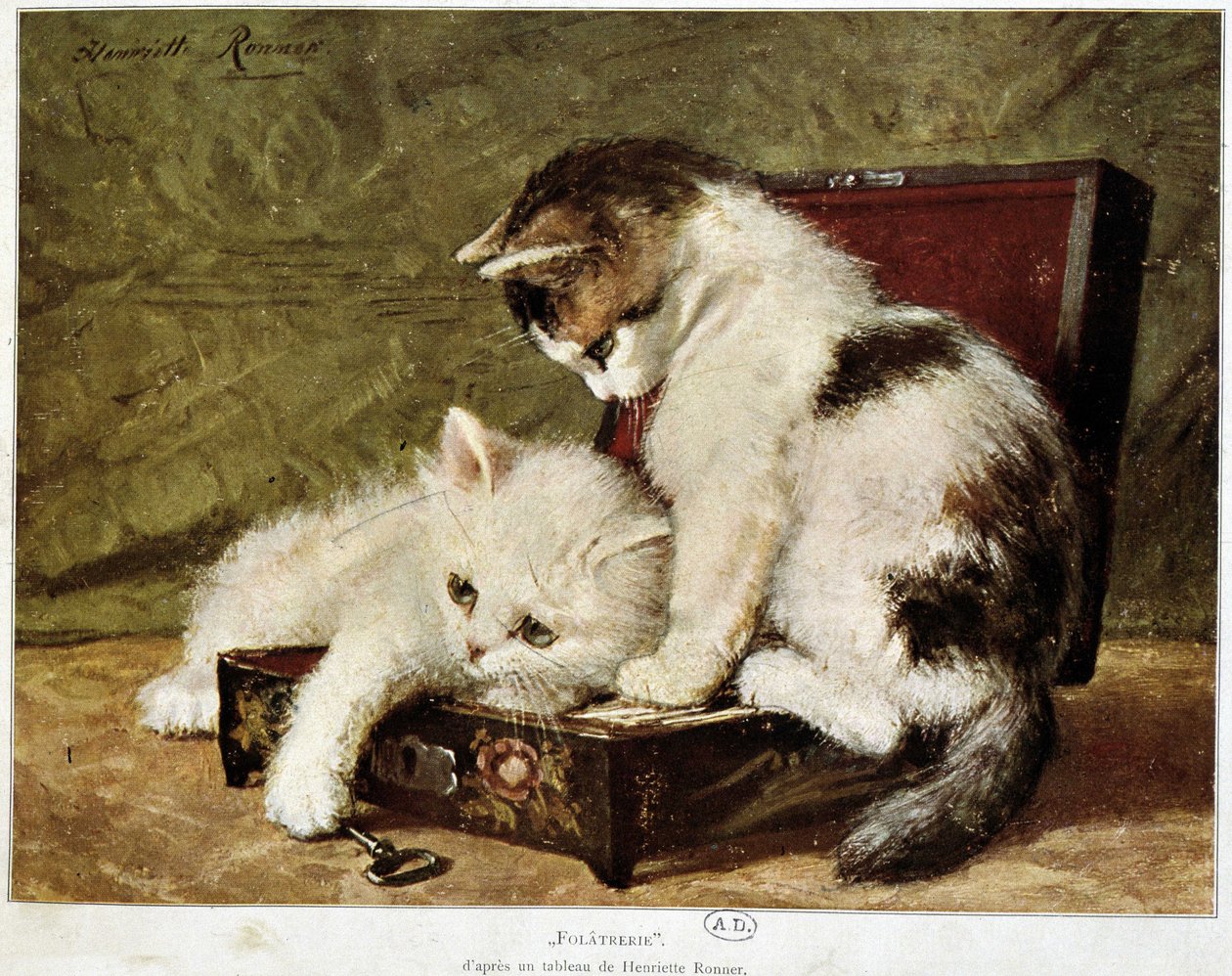 フォラトリ（子猫） - by Henriette Ronner 作： アンリエットロンナーニップ