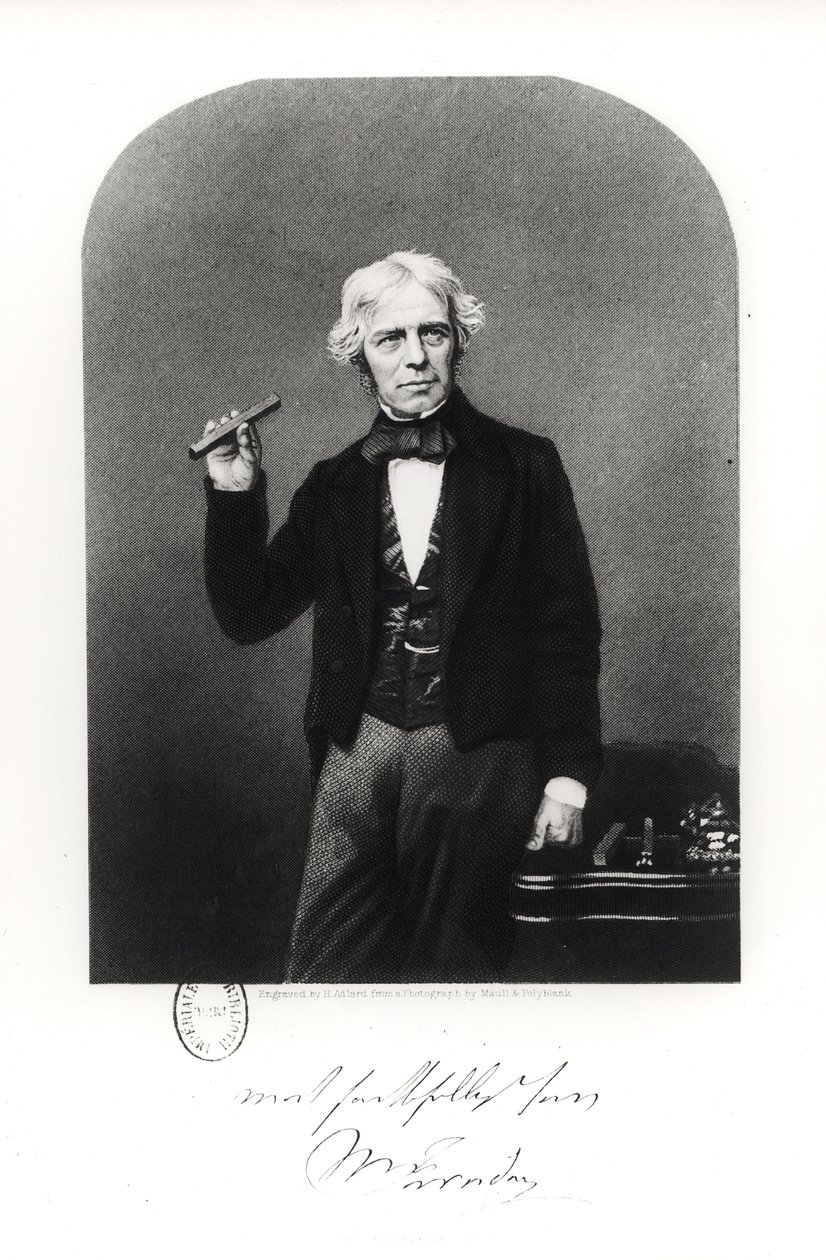 マイケル・ファラデーの肖像（1791-1867） 作： ヘンリー・アドラード