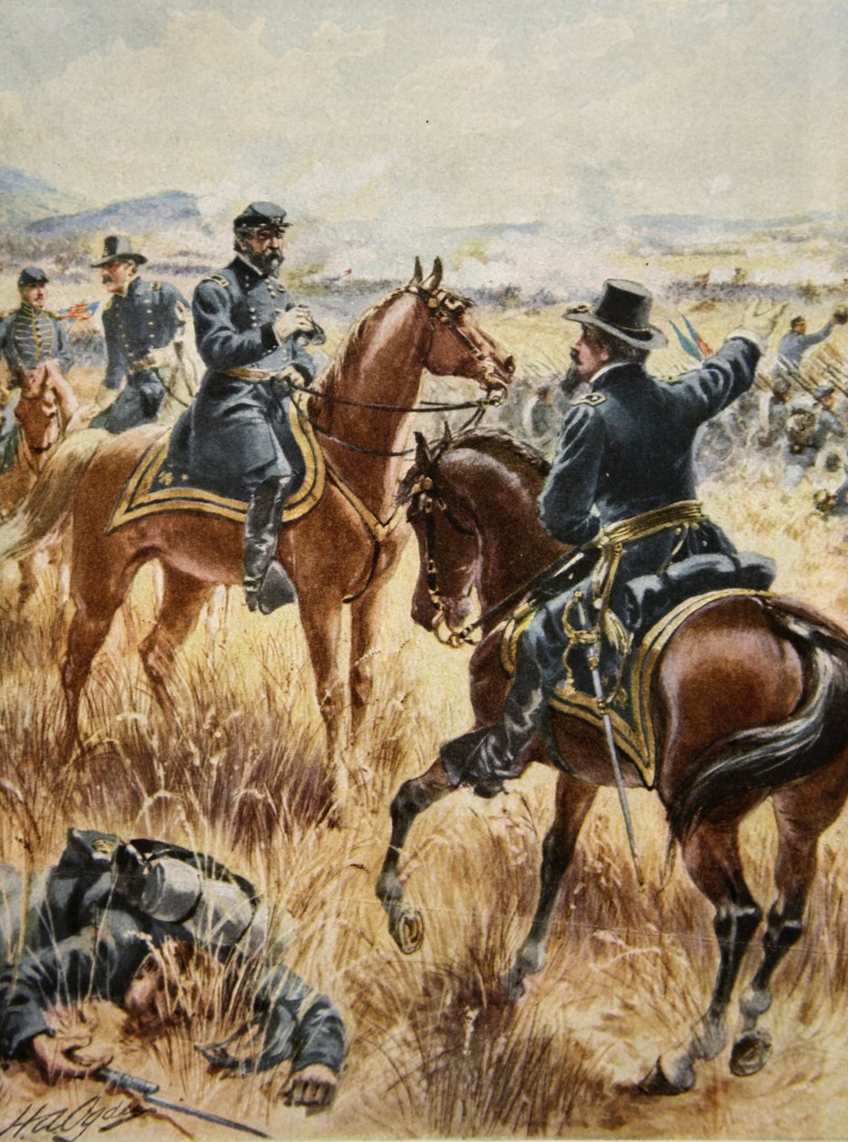 1863年7月2日のゲティスバーグの戦いでのジョージミード少将 作： ヘンリーアレクサンダーオグデン
