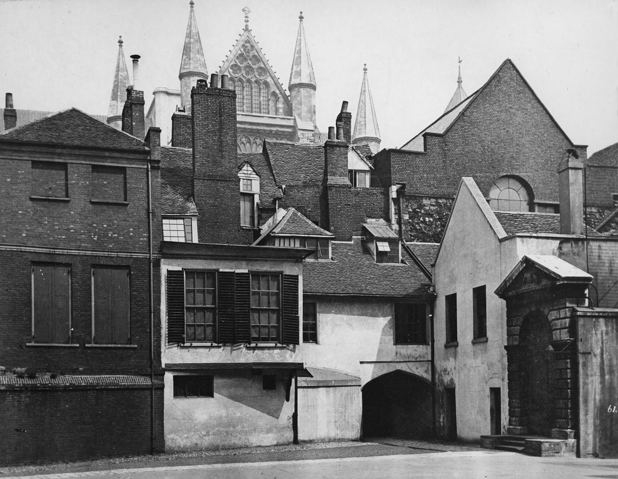 リトルディーンの庭、回廊の外観、1882年頃 作： ヘンリー・ディクソン
