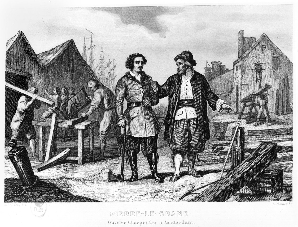 ピーター1世（1672-1725年）、アムステルダムの造船所長 作： ヘンリー・エミー