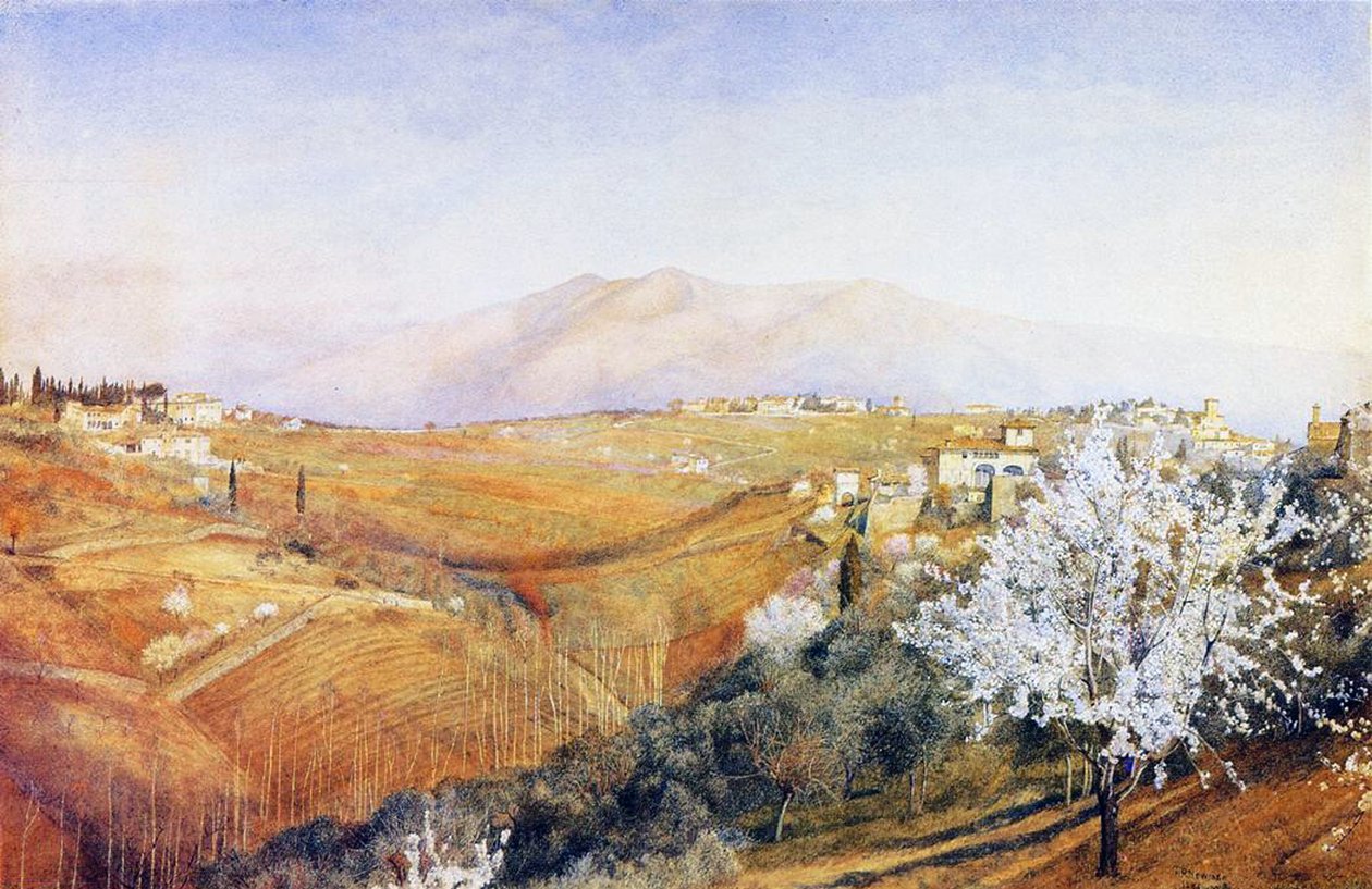 イタリア、トスカーナ、1886 作： ヘンリー・ロデリック・ニューマン