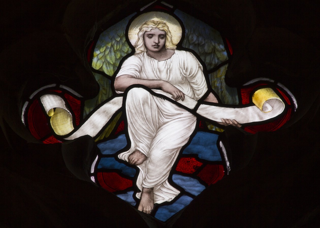 Quatrefoil Tracery Angel、1882（ステンドグラス） 作： ヘンリーホリデー