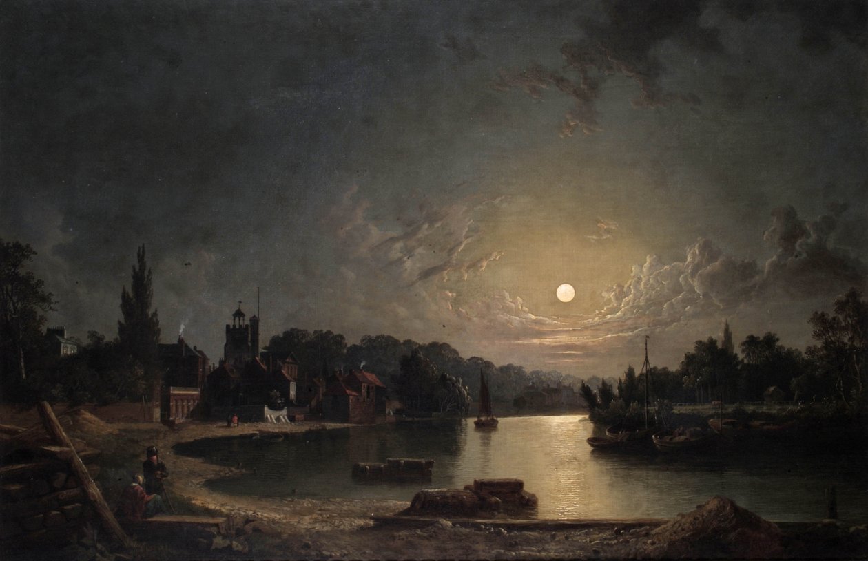 トゥイッケナムby Moonlight、1835 作： ヘンリー・ペザー