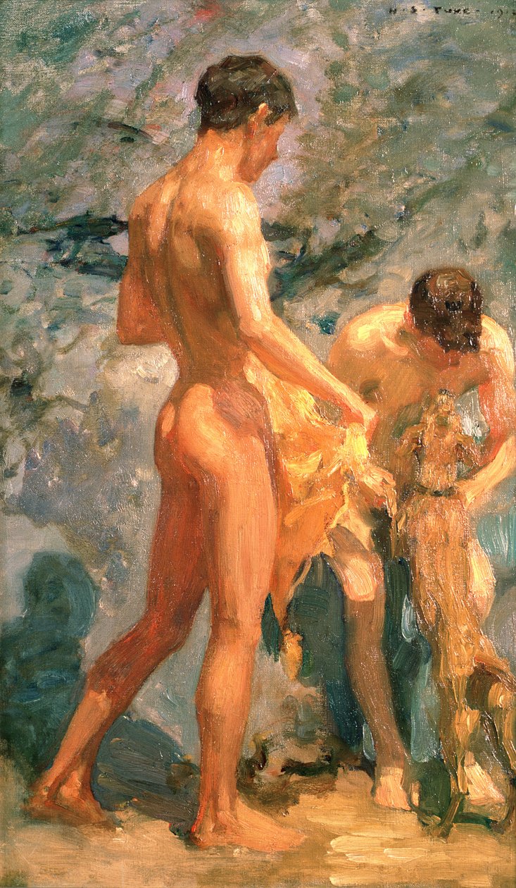 男の子の入浴、1912 作： ヘンリー・スコット・テューク