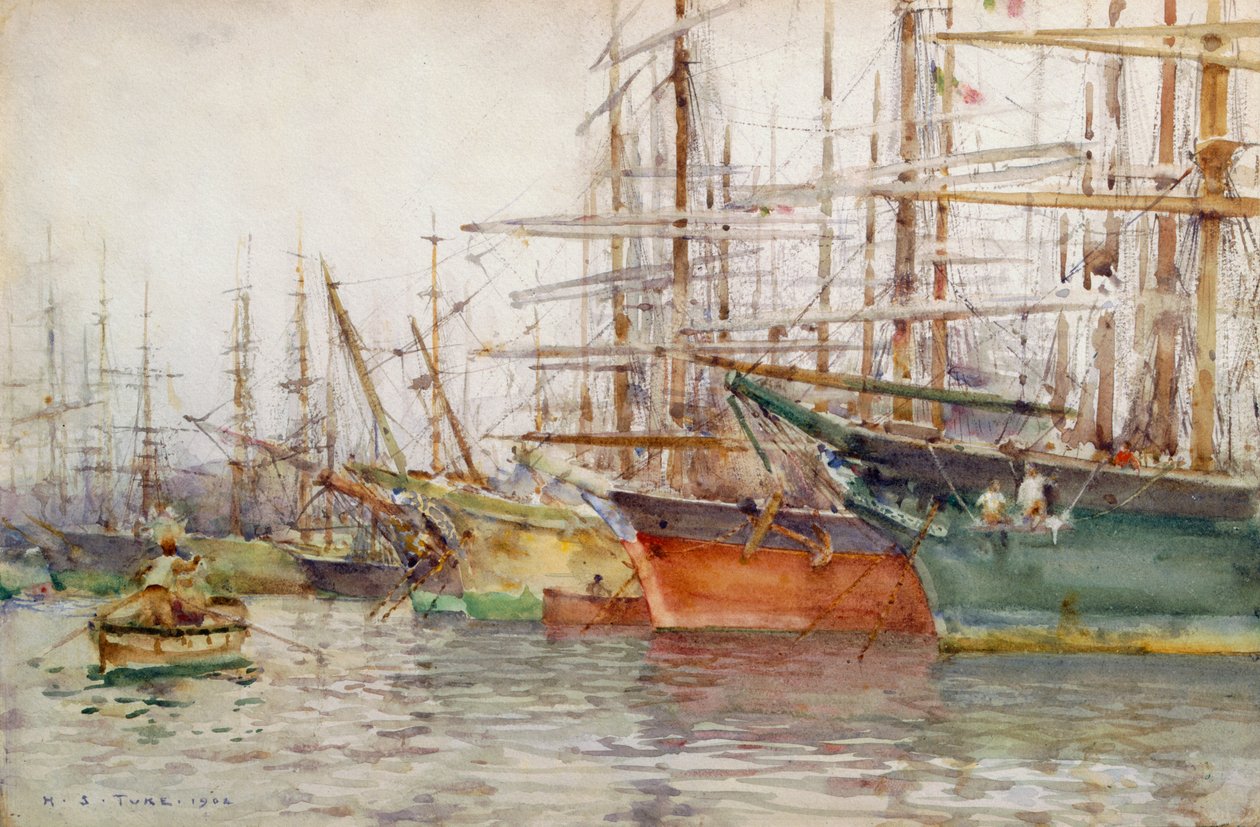 ジェノヴァ港、1904 作： ヘンリー・スコット・テューク