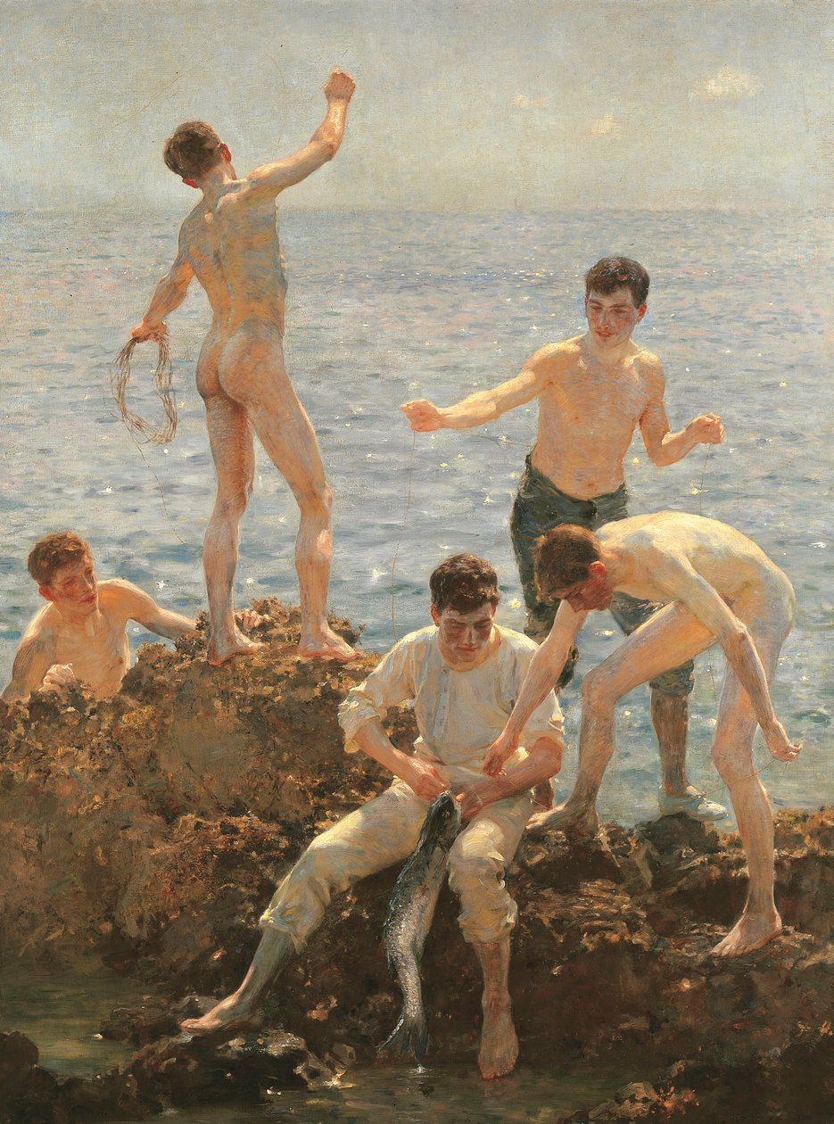 真夏の朝、1908 作： ヘンリー・スコット・テューク
