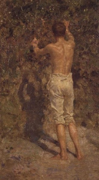 チャーリーの背中、1913 作： ヘンリー・スコット・テューク