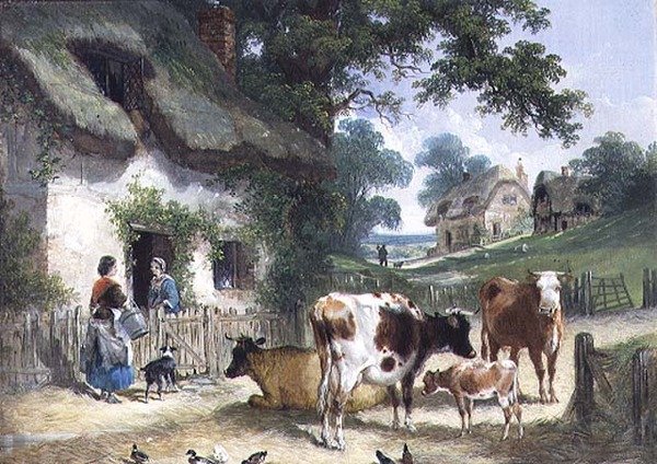 オールド・ファームステッド（1841年頃 作： ヘンリーとチャールズ（attr.to）シェイアー