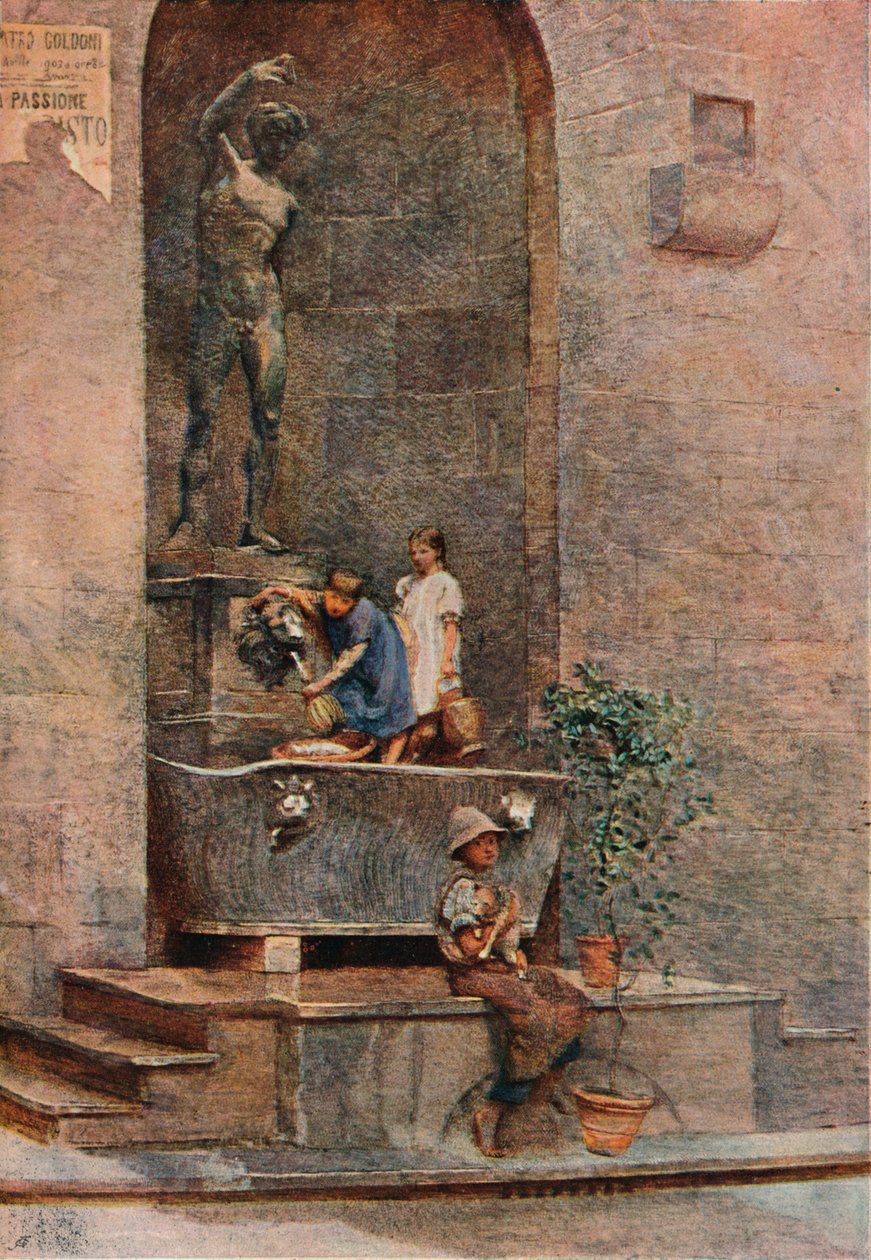 「噴水」、c1904 作： ハーバート・アレクサンダー・コリンズ