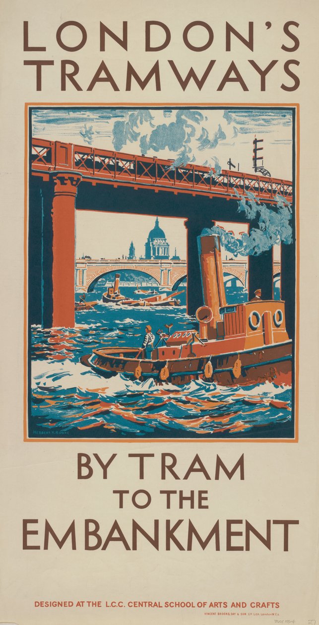 堤防までトラムで、1924 作： ハーバート・カー・ルーク