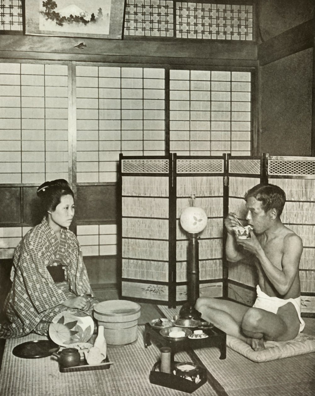 熊本でのサマーネグリジェ、1910年。 作： ハーバート・ポンティング