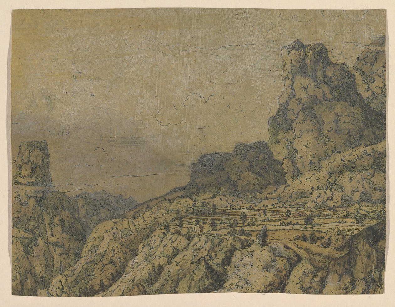 台地のある山の谷、カリフォルニア州。 1625-30。 作： ヘラクレスセーガー
