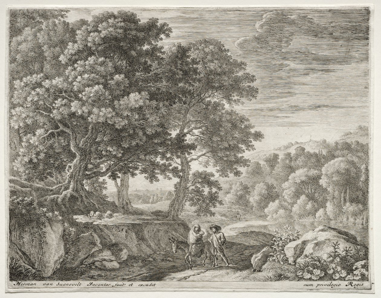 エジプトへの逃避、c。 1652-1654。 作： ハーマン・ファン・スワンベルト