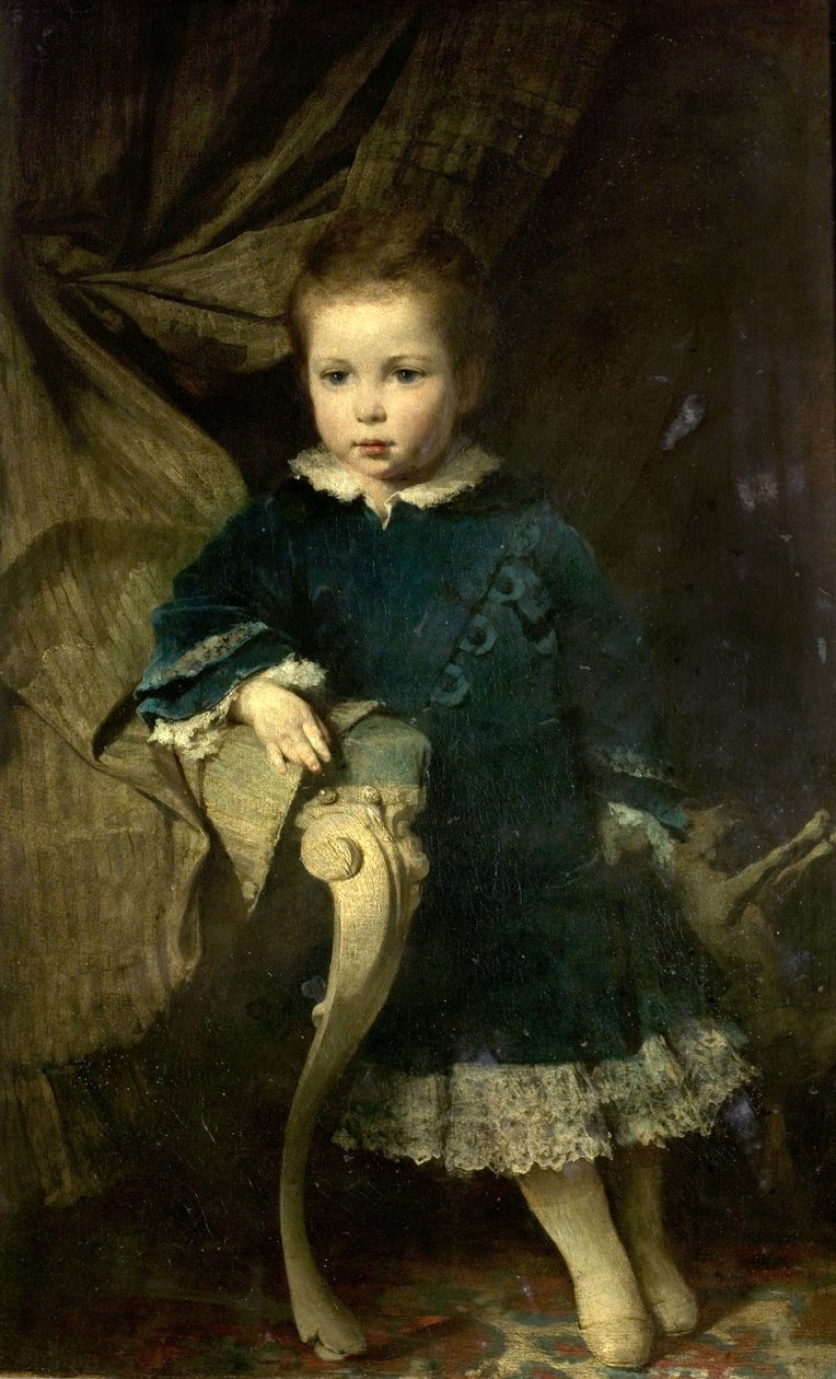 子供の肖像、1874 作： ヘルマン・シュナイダー