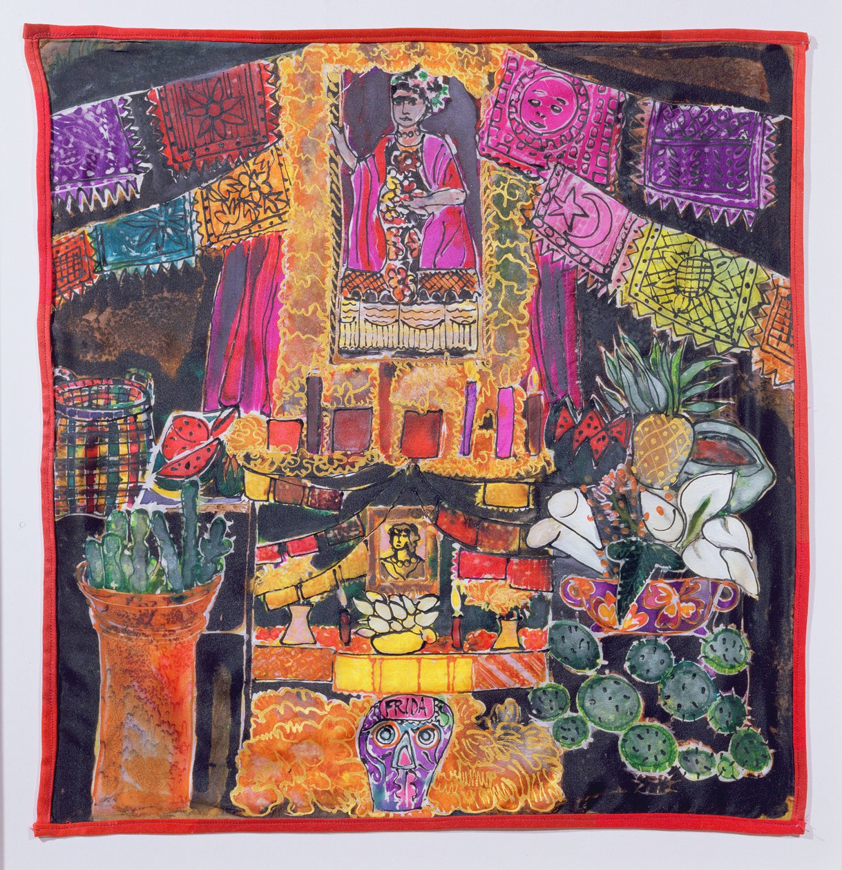 フリーダ・カーロ（1910-54）神社、2005（絹に染まる） 作： ヒラリー・サイモン