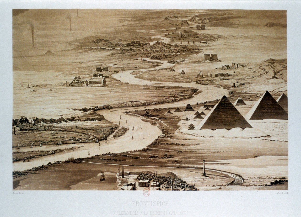 「アレクサンドリアから第二の白内障まで」、エジプト、1841 年 作： Himely