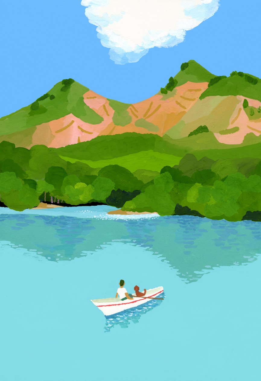 夏休みの山と船の旅 作： 井筒宏之