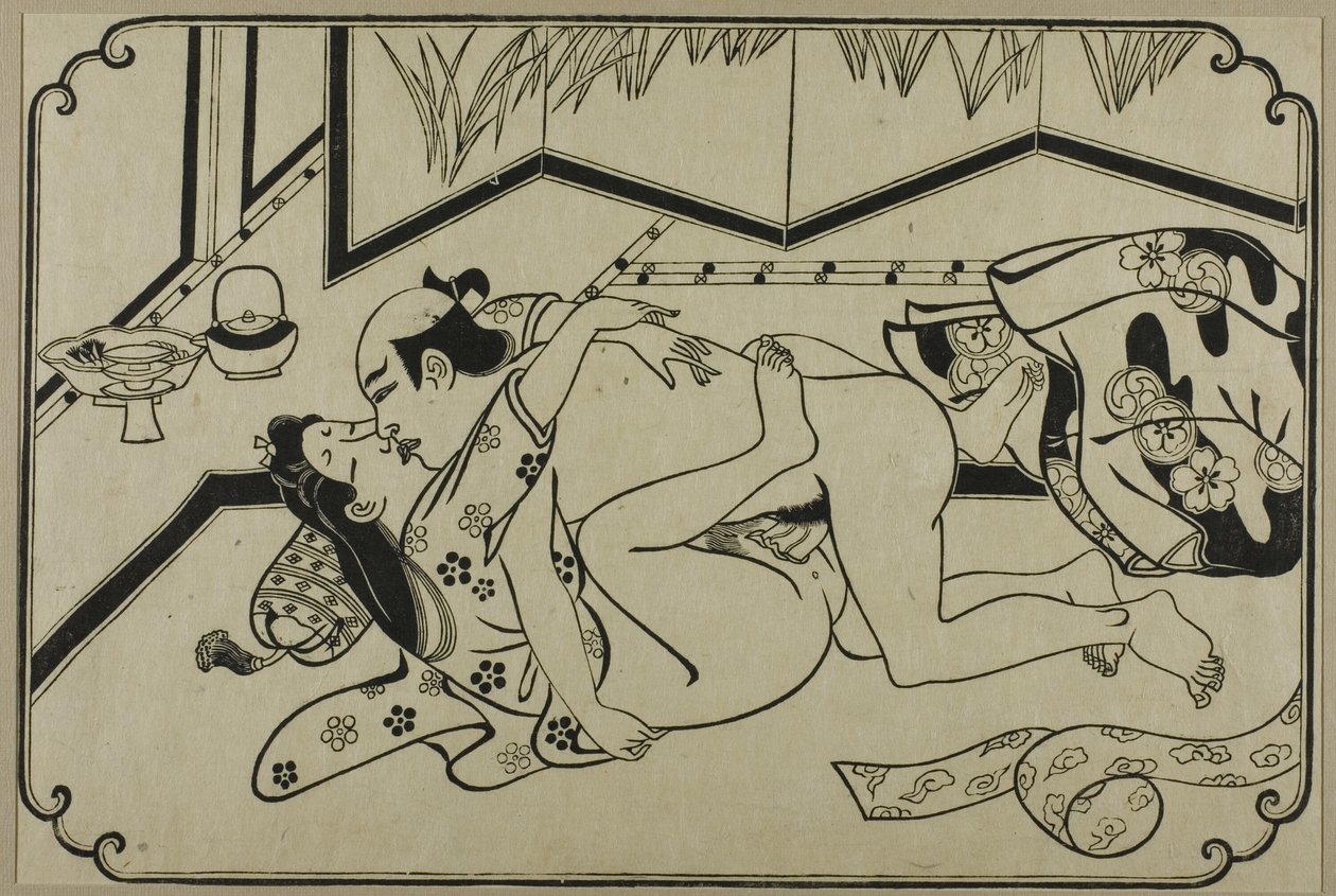 春画アルバムの一枚 作： 菱川師宣