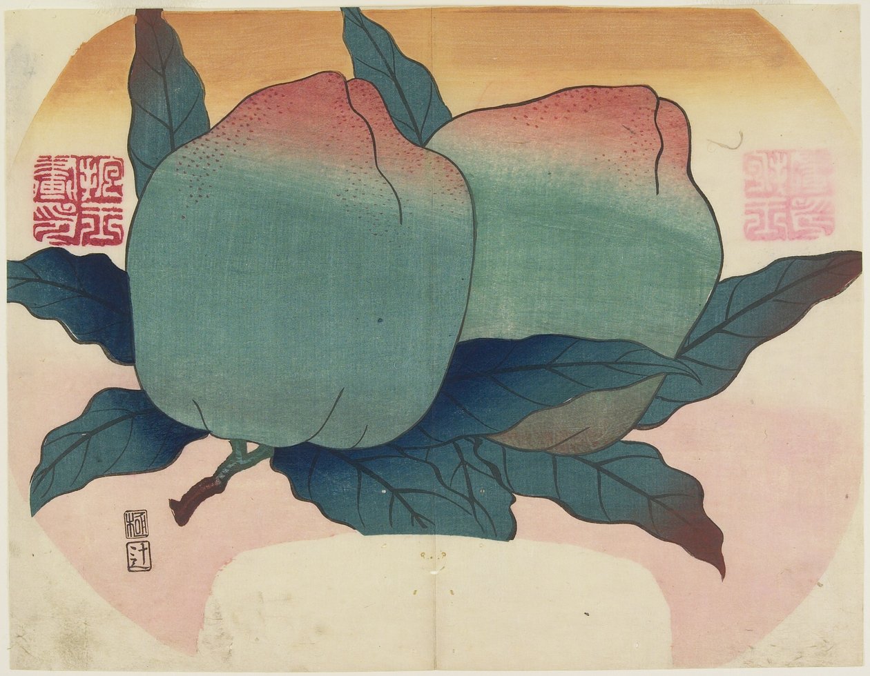 （果物のつる）、c。 1830 作： 奉行