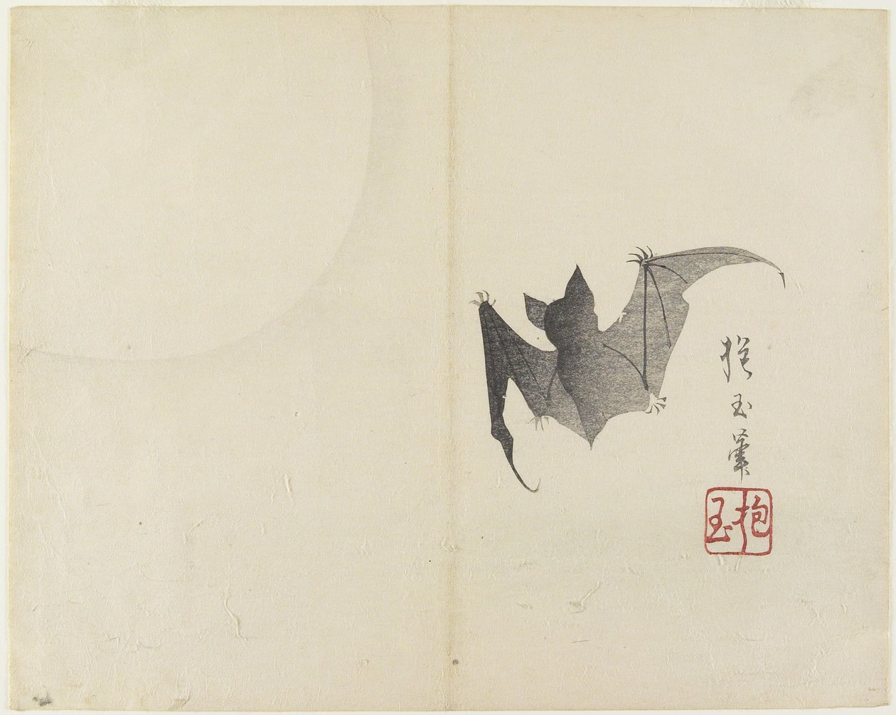 （バットとムーン）、c。 1830 作： 奉行