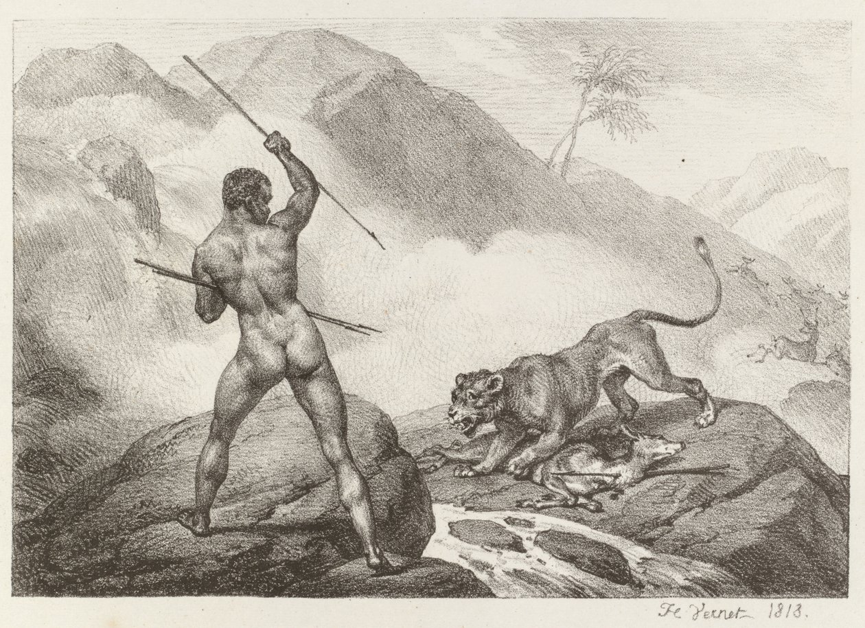 アフリカンハンターアフリカンハンター、1818年。 作： エミール・ジャン・オレス・ヴェルネ