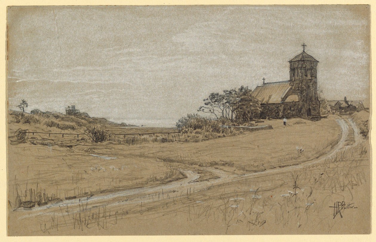 素描、風景、1880-90年 作： ハワードラッセルバトラー