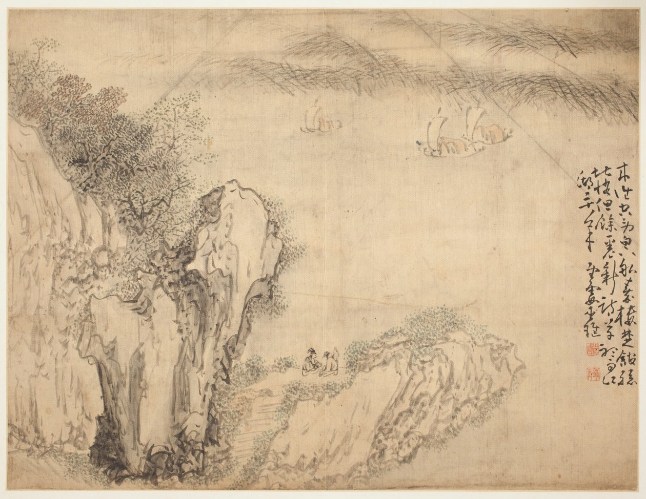 風景と人物風景 作： 黄神