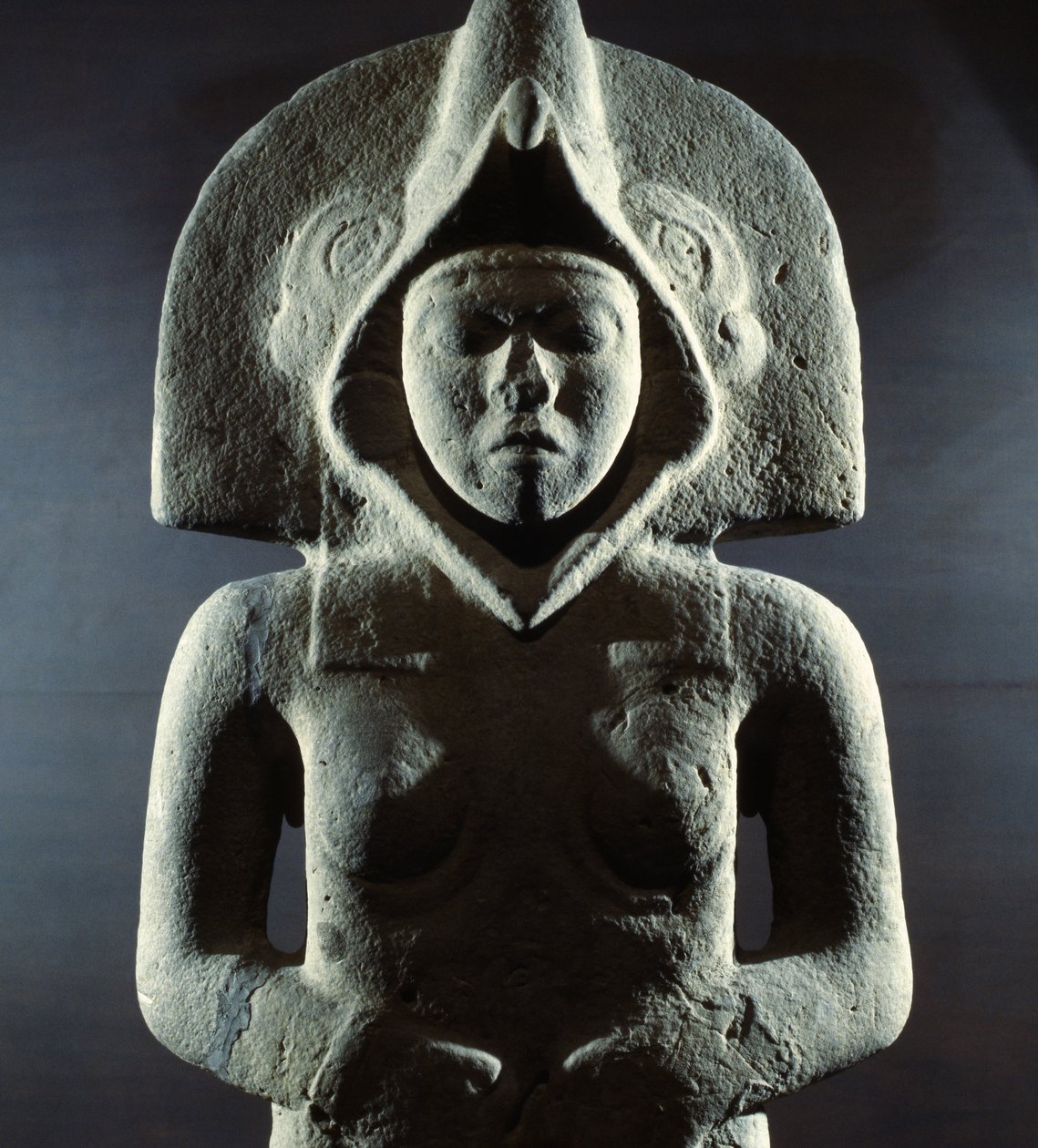 不妊治療の女神の彫刻、メキシコのテペジントラ 作： Huaxtec