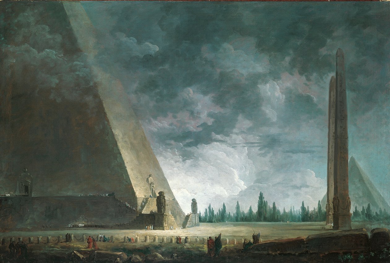 エジプトのファンタジー、1760 作： ヒューバート・ロバート