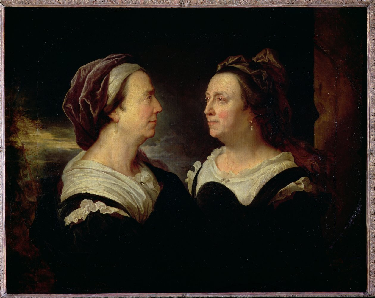 アーティストの母親、マリーセールの二重の肖像画、1695年 作： ヒヤシンス・フランソワ・リゴー