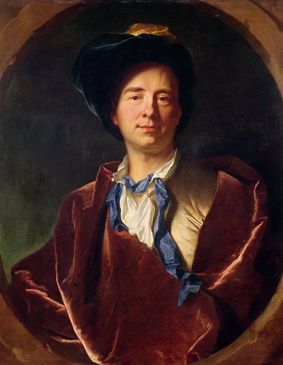 ベルナール・ル・ボヴィエ・ド・フォンテネル（1657-1757）の肖像 作： ヒヤシンス・フランソワ・リゴー