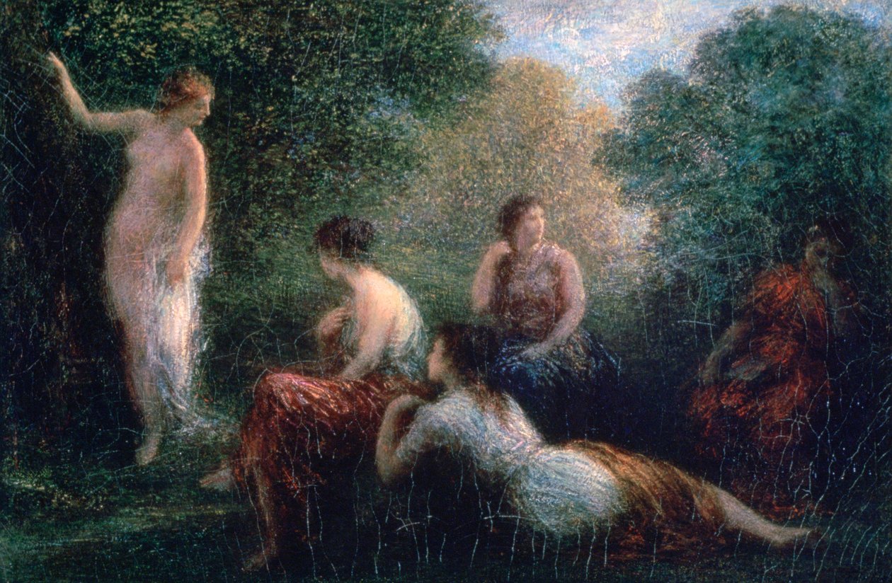 アルカディア、女性の入浴、1836-1904 作： イグナス・アンリ・ジャン・ファンタン・ラトゥール
