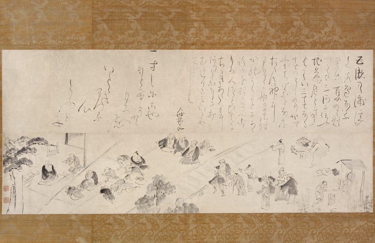 地蔵尼へのグループ巡礼 作： 池大雅