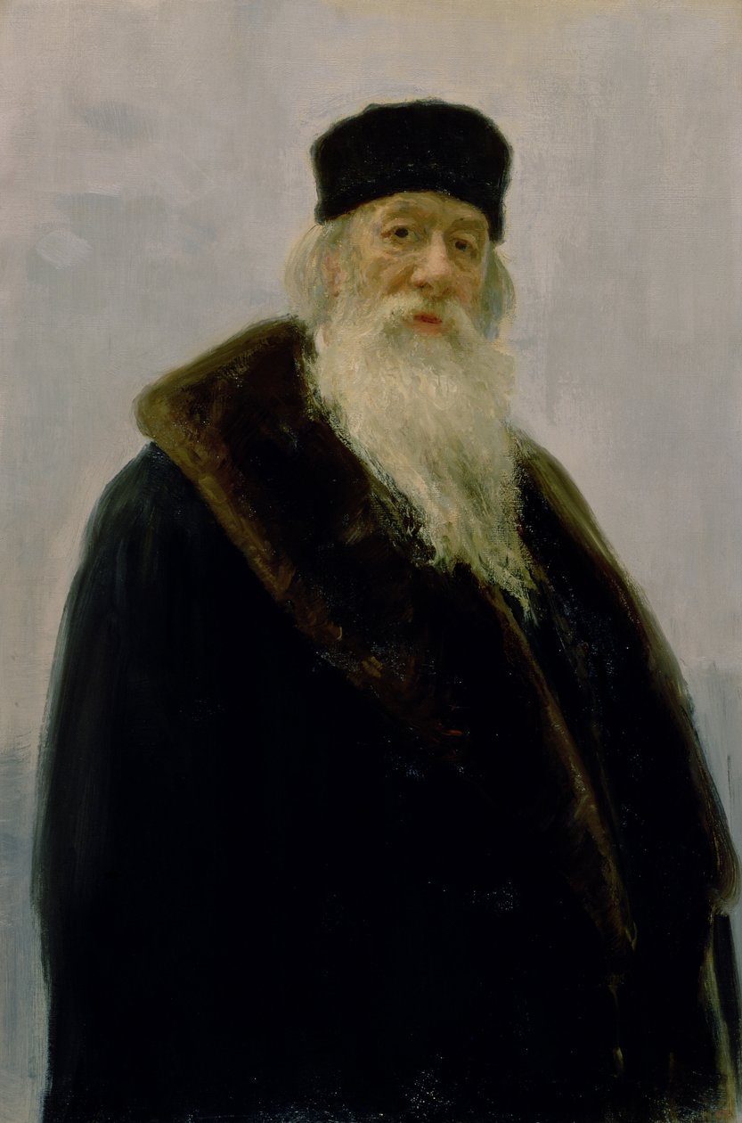 ウラジミール・ヴァシルエヴィッチ・スタソフ（1824-1906）の肖像1900 作： イリヤ・エフィモヴィチ・レーピン