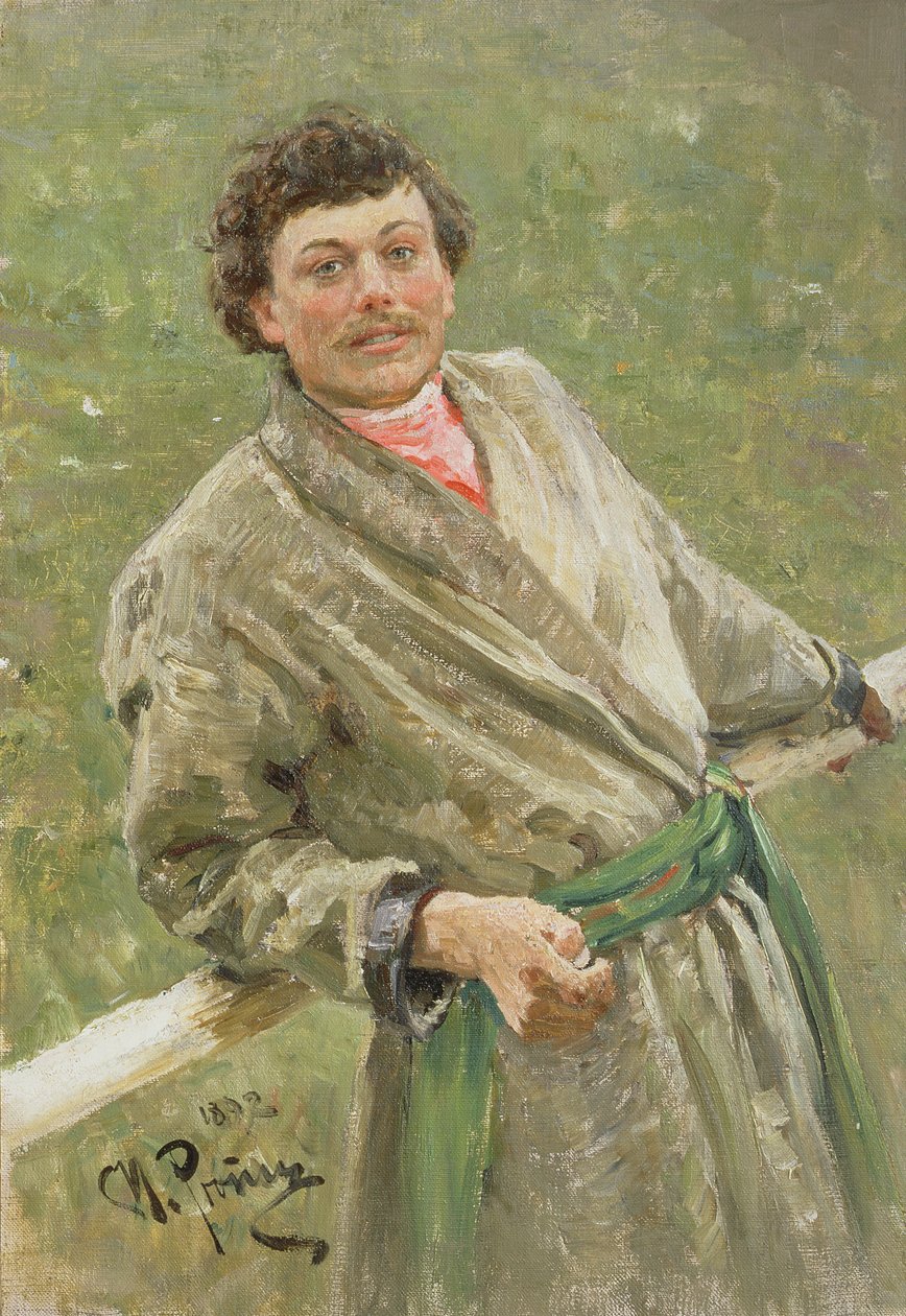 ベラルーシの農民S.シャブロフの肖像、1892年 作： イリヤ・エフィモヴィチ・レーピン