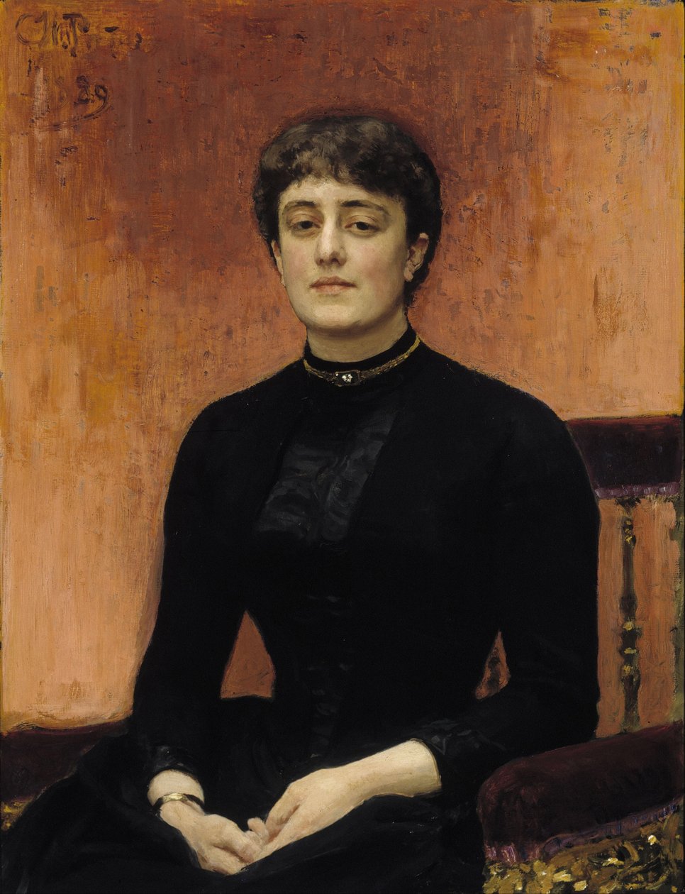 Yelizaveta Zvantseva 1864-1921の肖像 作： イリヤ・エフィモヴィチ・レーピン