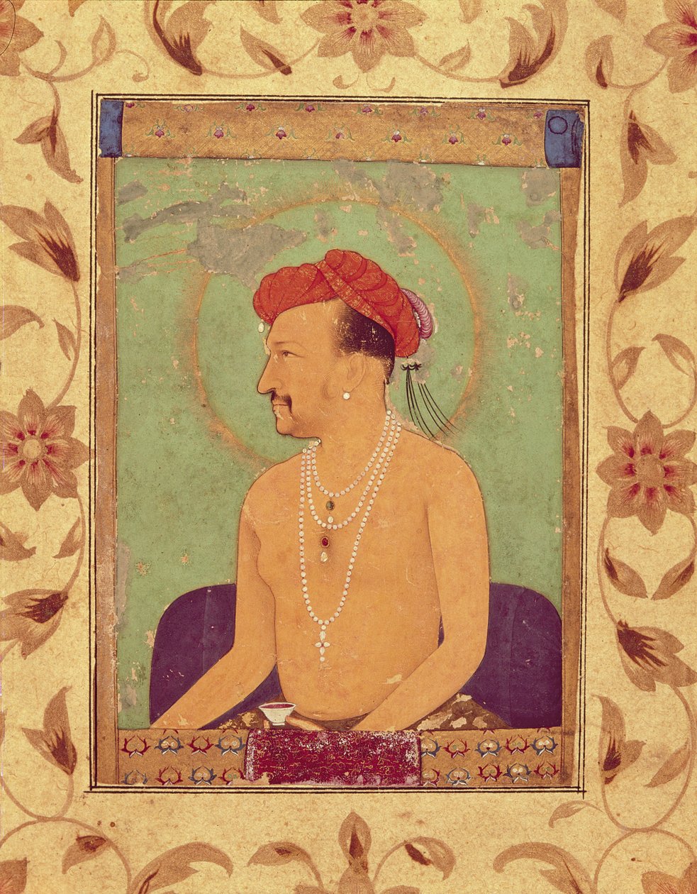 ジャハンギール皇帝（1569-1627） 作： インドの学校