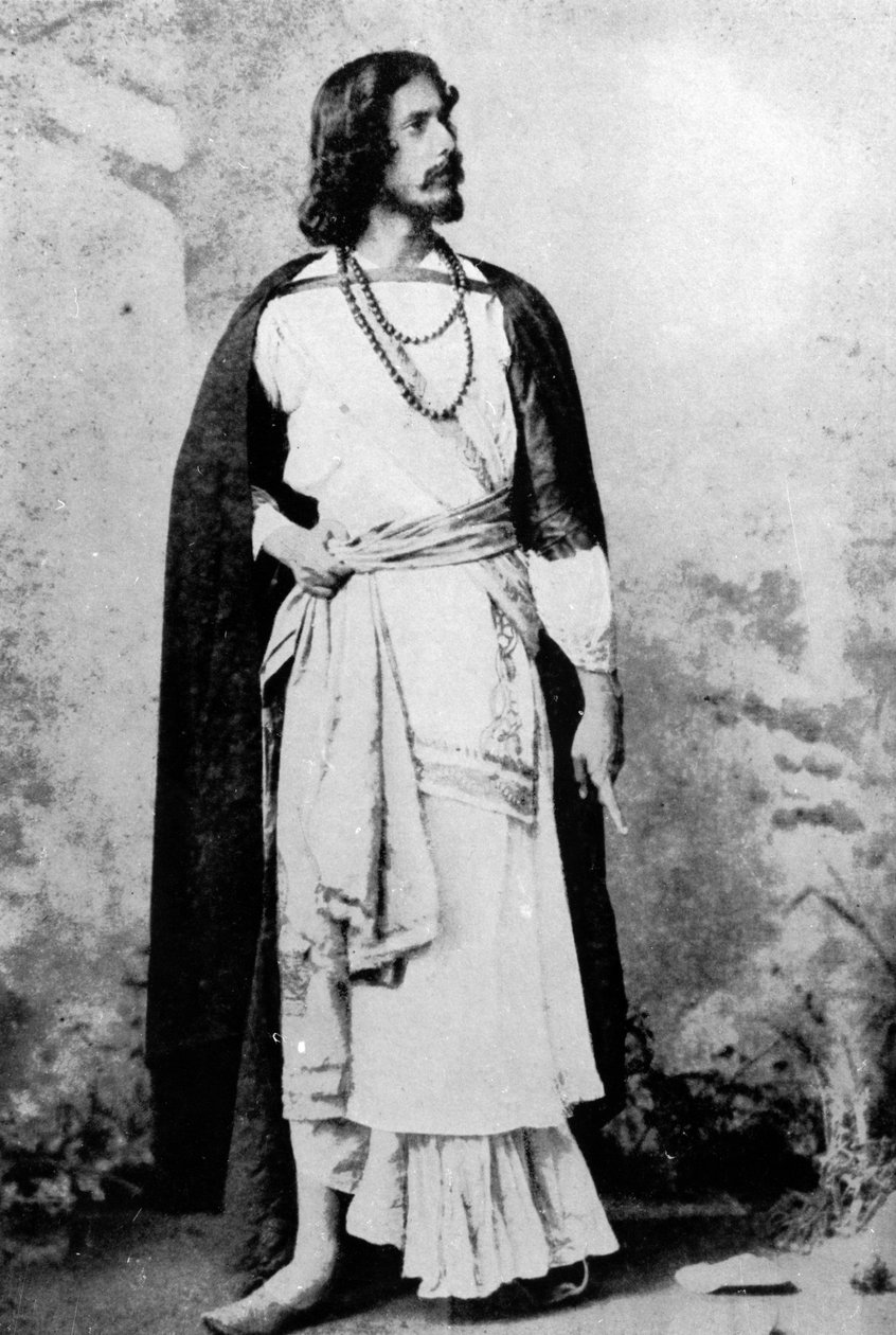 ラビンドラナート・タゴール、1880-90年頃 作： インドの写真家