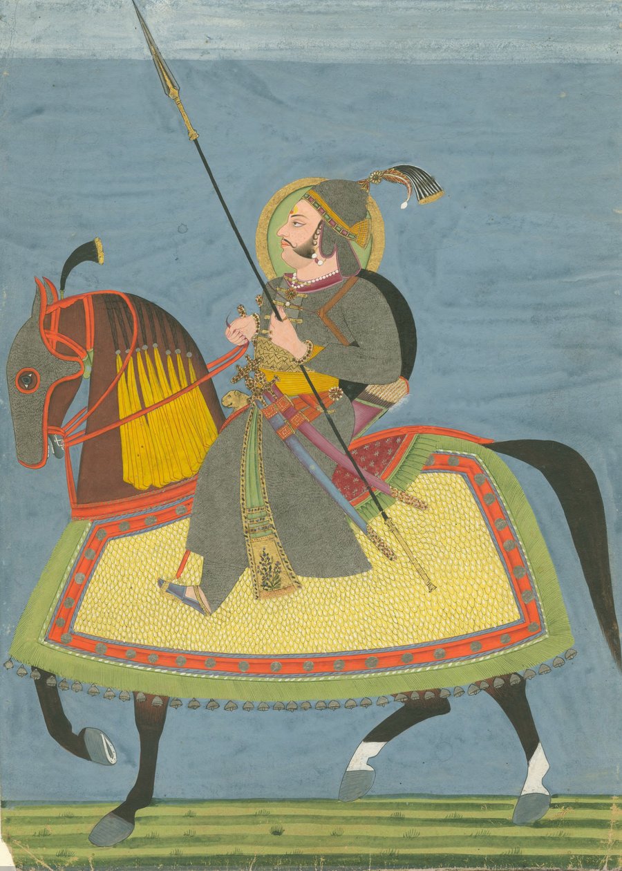 Shri Bakht Singh 1706-1752、ジョードプルのマハラジャ 作： インドの芸術