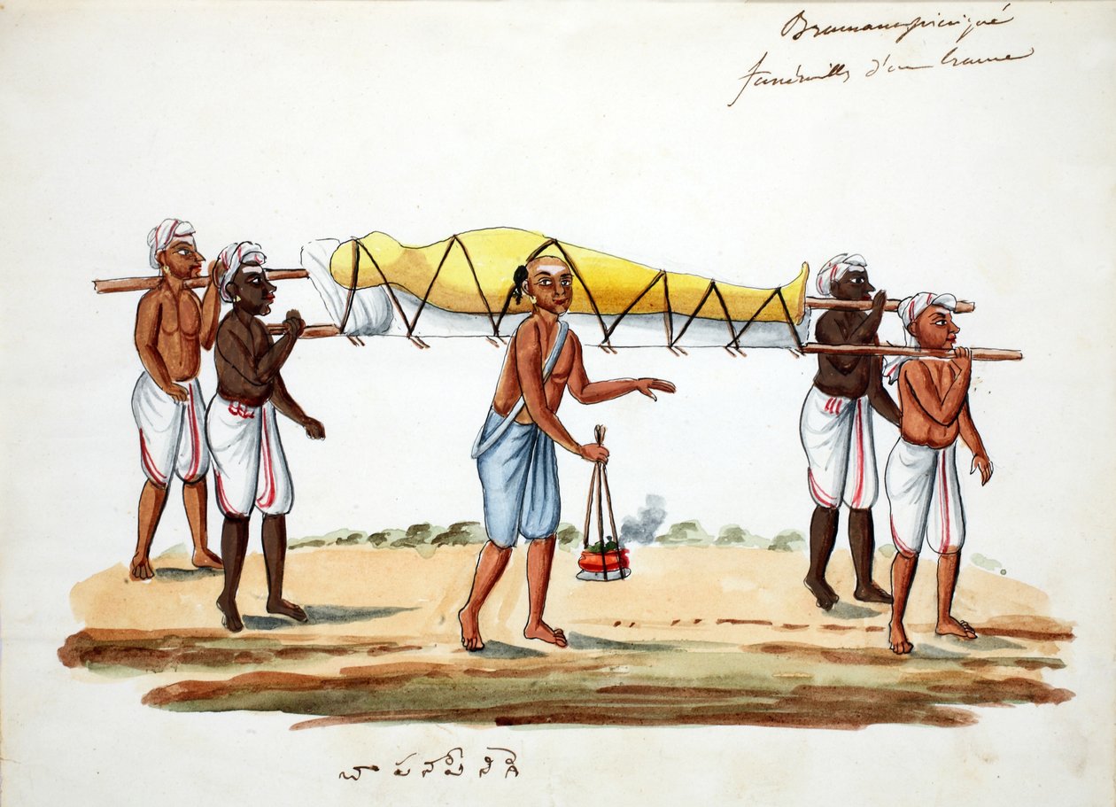 ブラフマンの葬列（紙にトイレ） 作： インドの学校