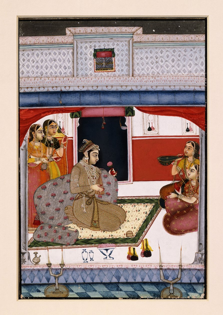Hindola Ragini、1738年頃 作： インドの学校