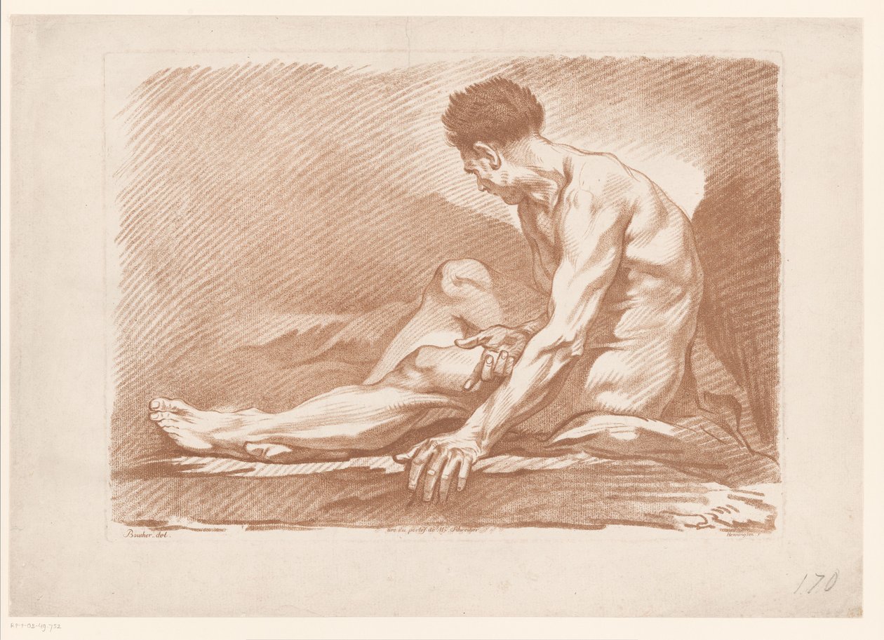 研究着席男性 作： Isak Henningsen