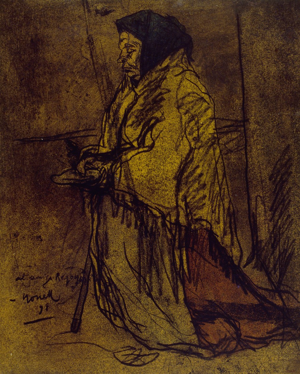 祈る貧しい女性 作： Isidre Nonell