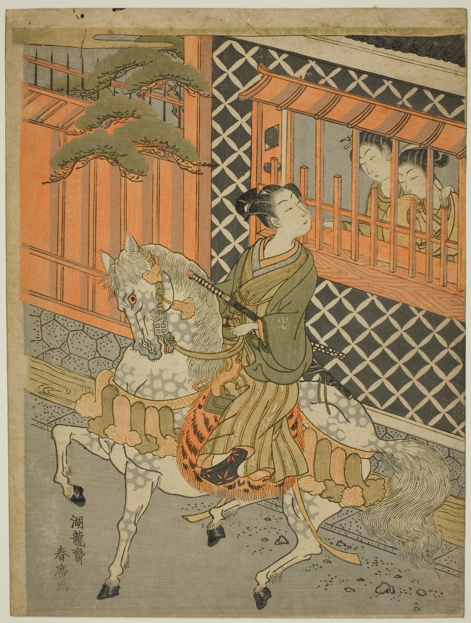 馬に乗った若い武士 作： Is田流彩