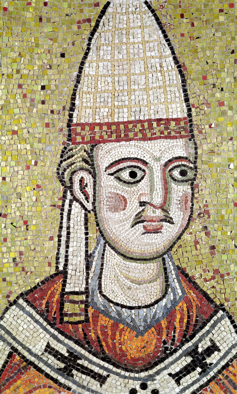 教皇イノセントIII（1160-1216）（モザイク） 作： イタリア語学校