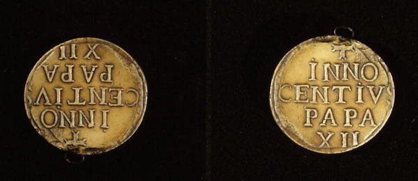 教皇イノセントXII（1615-1700）（リード）の教皇牛からの封印 作： イタリア語学校