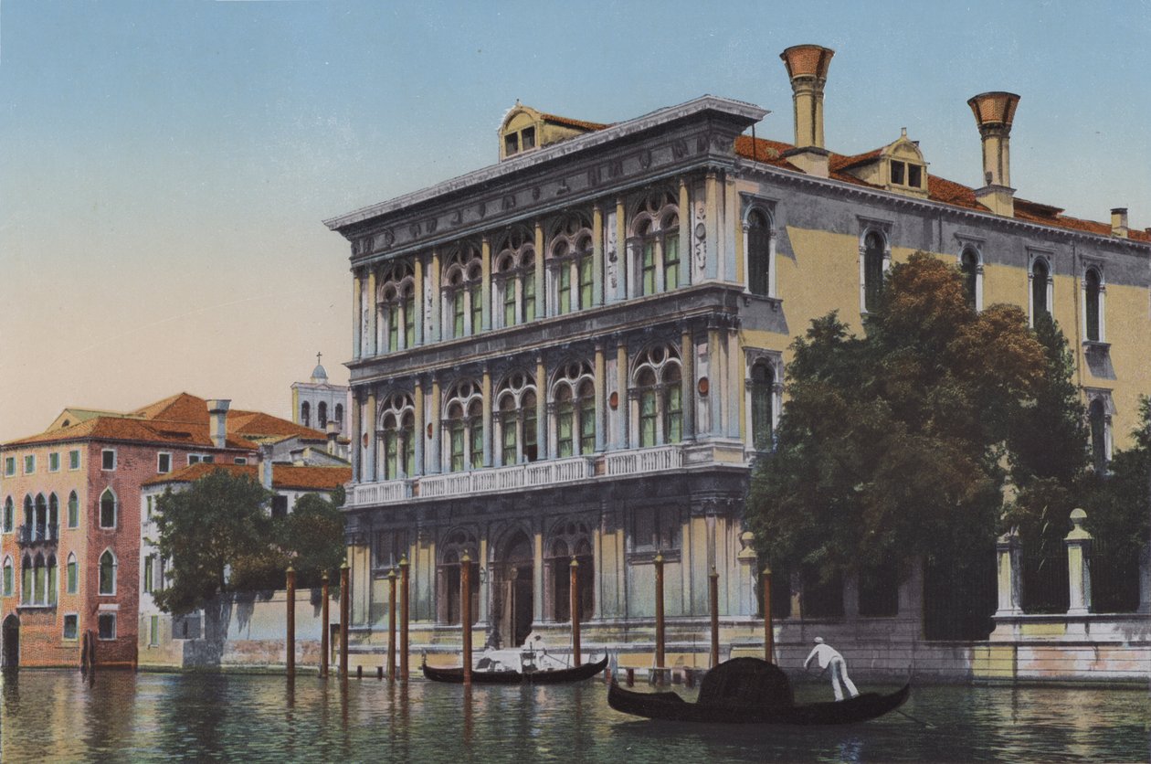 Venezia, Canal Grande, Palazzo Vendramin (カラー写真) 作： イタリアの写真家